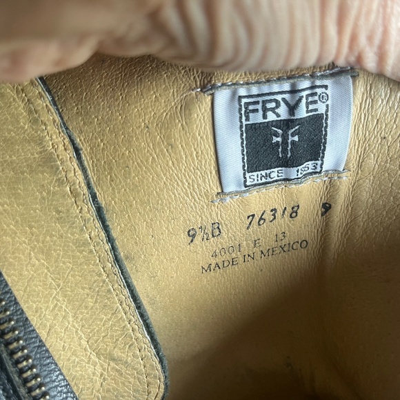 FRYE BLACK MOTO BOOTS SIZE 9.5 - Picture 5 of 5